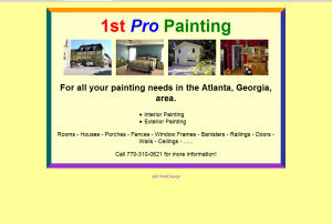 1st Pro Painting Site Screenshot