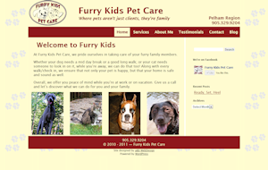 Index Page for Furry Kids Pet Care